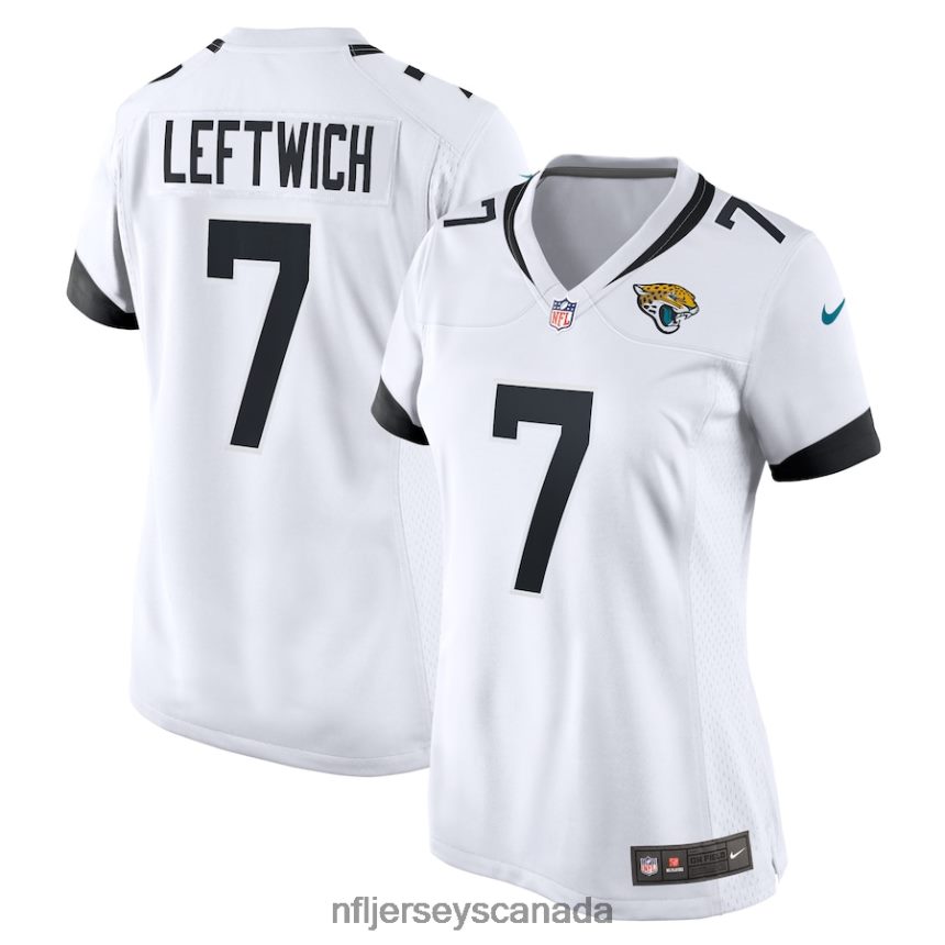 Women Jacksonville Jaguars Byron Leftwich Nike White Retired Player Game Jersey Clothing NFL TBXFR65554