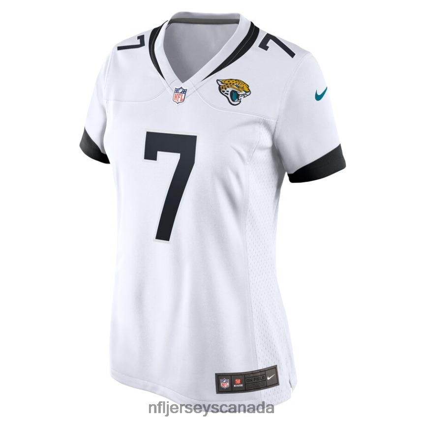 Women Jacksonville Jaguars Byron Leftwich Nike White Retired Player Game Jersey Clothing NFL TBXFR65554