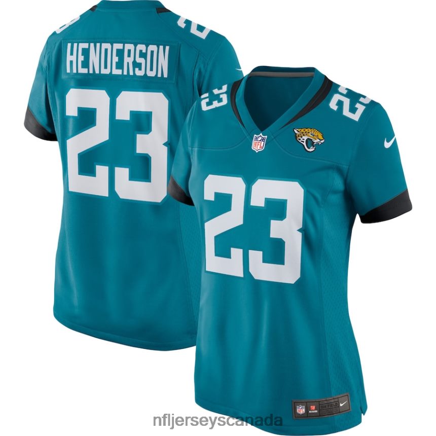 Women Jacksonville Jaguars CJ Henderson Nike Teal Player Game Team Jersey Clothing NFL TBXFR62191