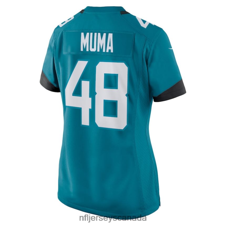 Women Jacksonville Jaguars Chad Muma Nike Teal Game Jersey Clothing NFL TBXFR62722