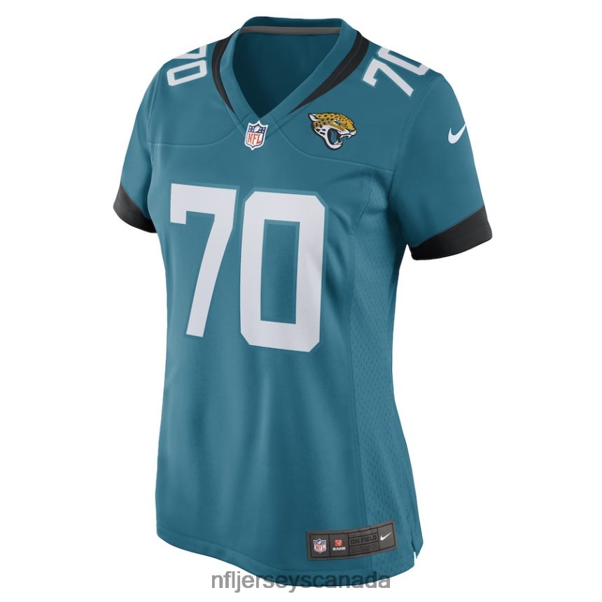 Women Jacksonville Jaguars Cole Van Lanen Nike Teal Game Player Jersey Clothing NFL TBXFR65263