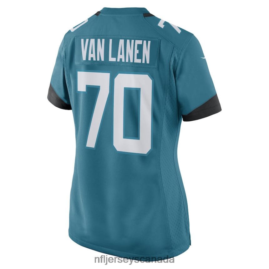 Women Jacksonville Jaguars Cole Van Lanen Nike Teal Game Player Jersey Clothing NFL TBXFR65263