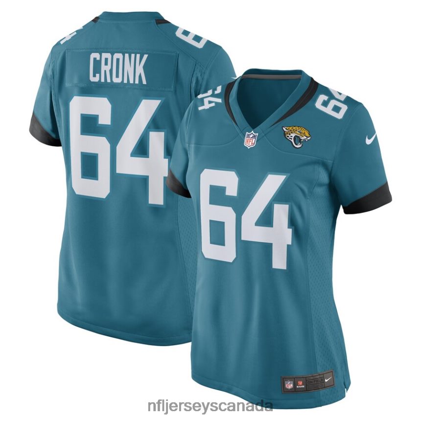 Women Jacksonville Jaguars Coy Cronk Nike Teal Game Player Jersey Clothing NFL TBXFR67072