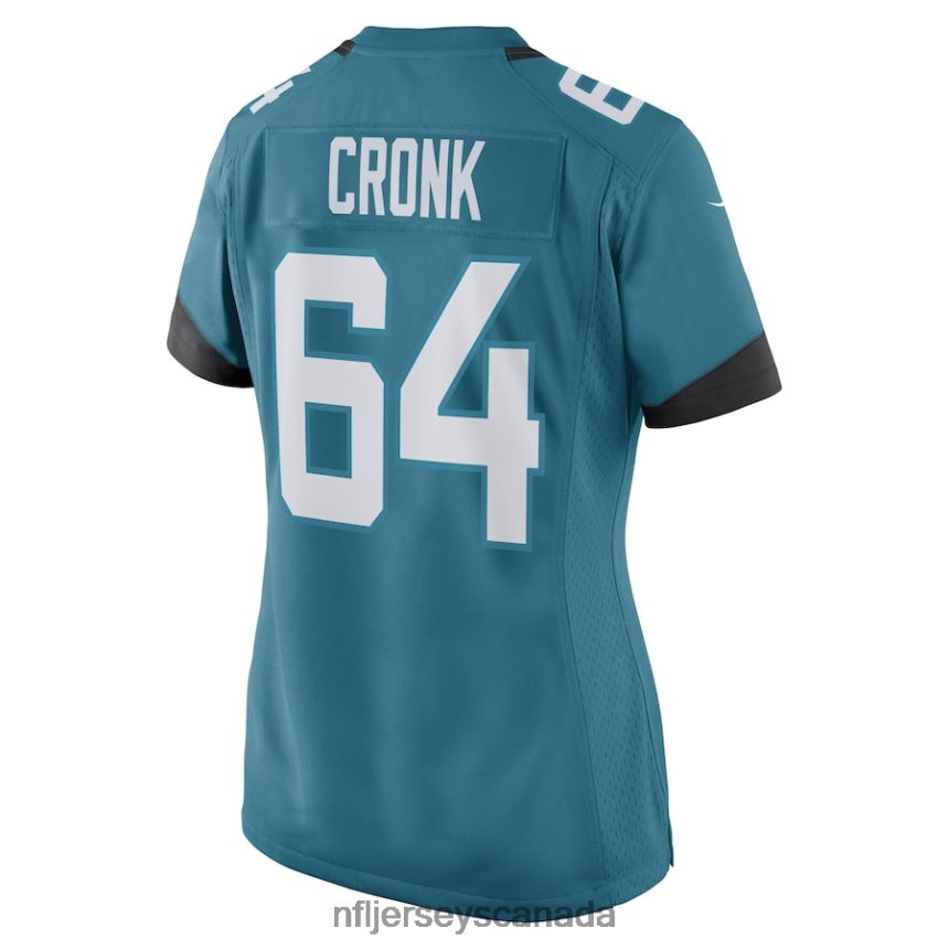 Women Jacksonville Jaguars Coy Cronk Nike Teal Game Player Jersey Clothing NFL TBXFR67072