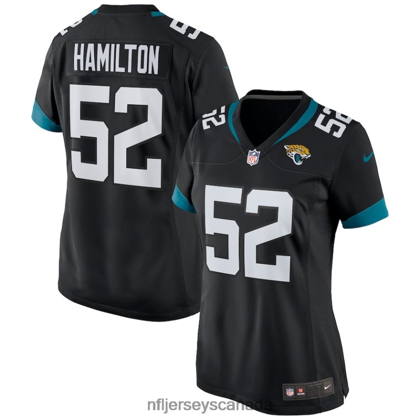 Women Jacksonville Jaguars DaVon Hamilton Nike Black Game Jersey Clothing NFL TBXFR65649