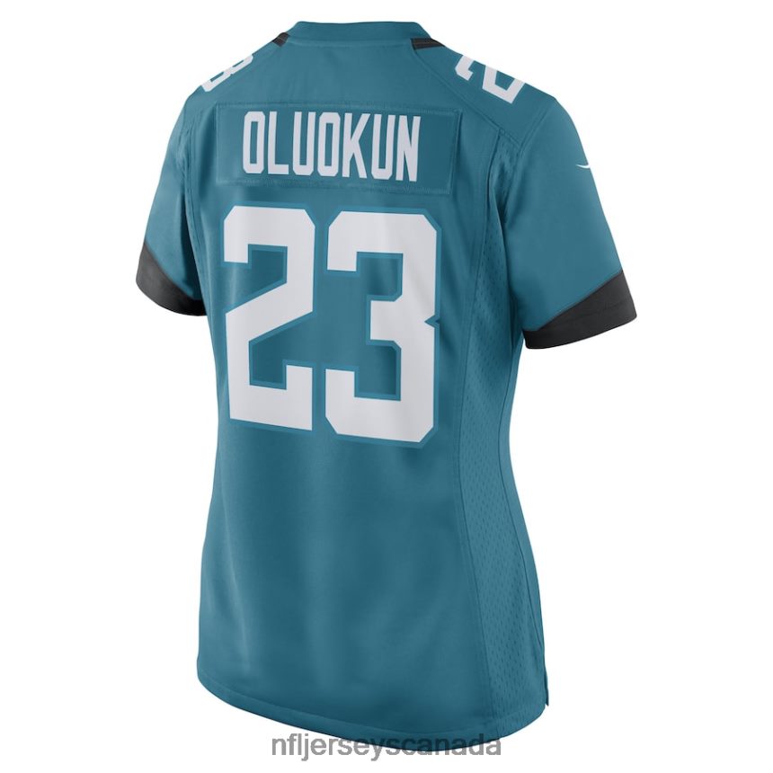 Women Jacksonville Jaguars Foyesade Oluokun Nike Teal Game Player Jersey Clothing NFL TBXFR63948