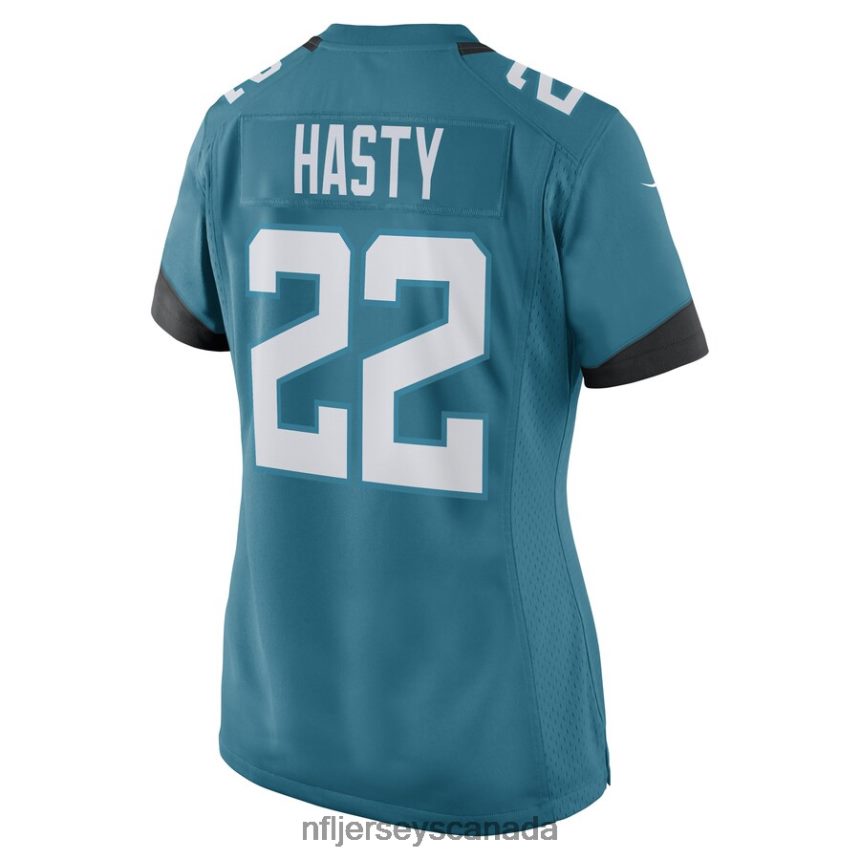 Women Jacksonville Jaguars Jamycal Hasty Nike Teal Game Player Jersey Clothing NFL TBXFR65779