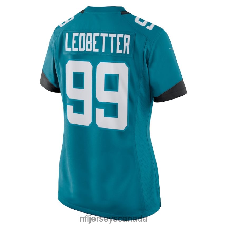 Women Jacksonville Jaguars Jeremiah Ledbetter Nike Teal Home Game Player Jersey Clothing NFL TBXFR66020