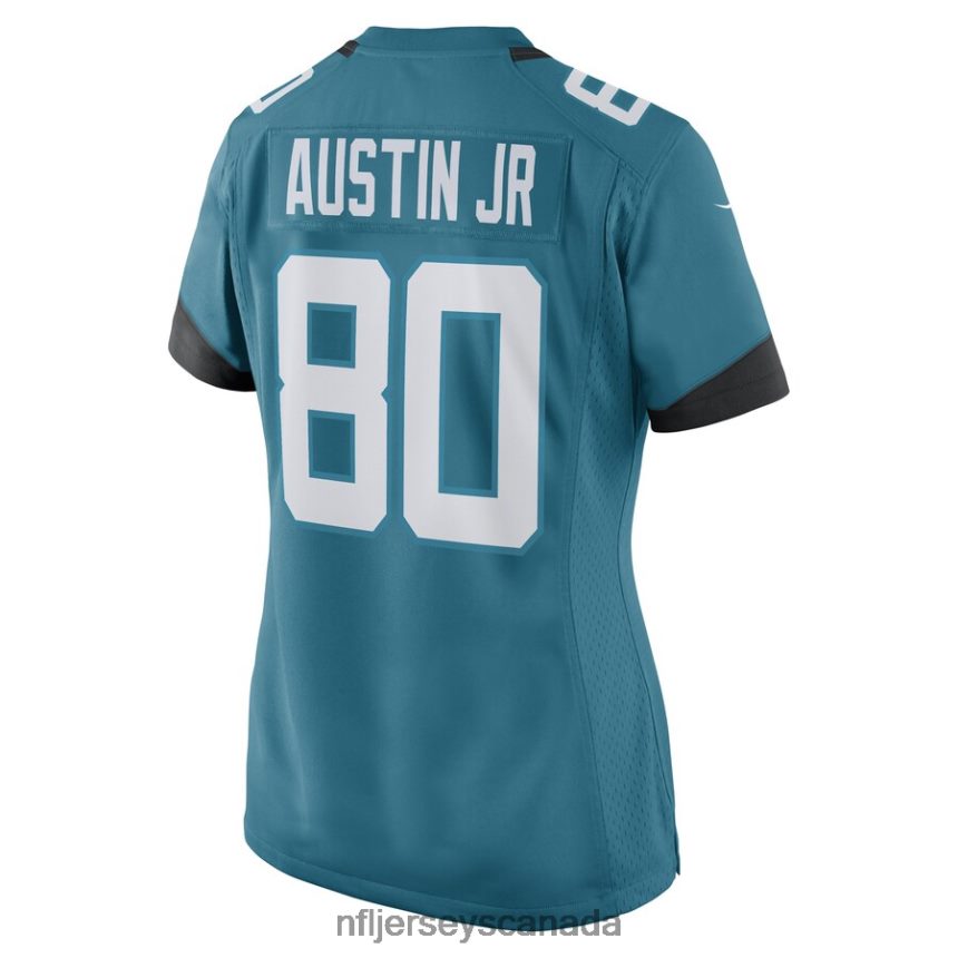 Women Jacksonville Jaguars Kevin Austin Jr Nike Teal Game Player Jersey Clothing NFL TBXFR66573