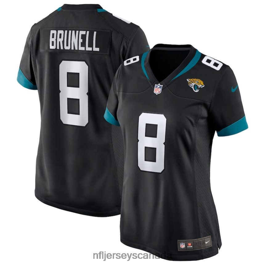 Women Jacksonville Jaguars Mark Brunell Nike Black Game Retired Player Jersey Clothing NFL TBXFR63950