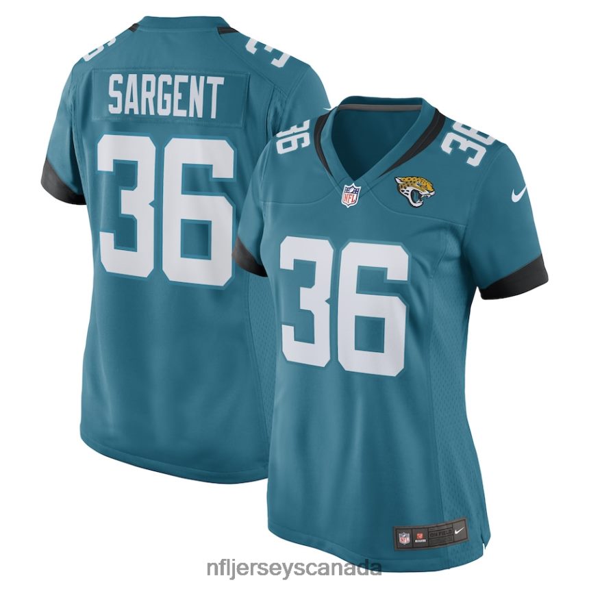 Women Jacksonville Jaguars Mekhi Sargent Nike Teal Game Player Jersey Clothing NFL TBXFR65656