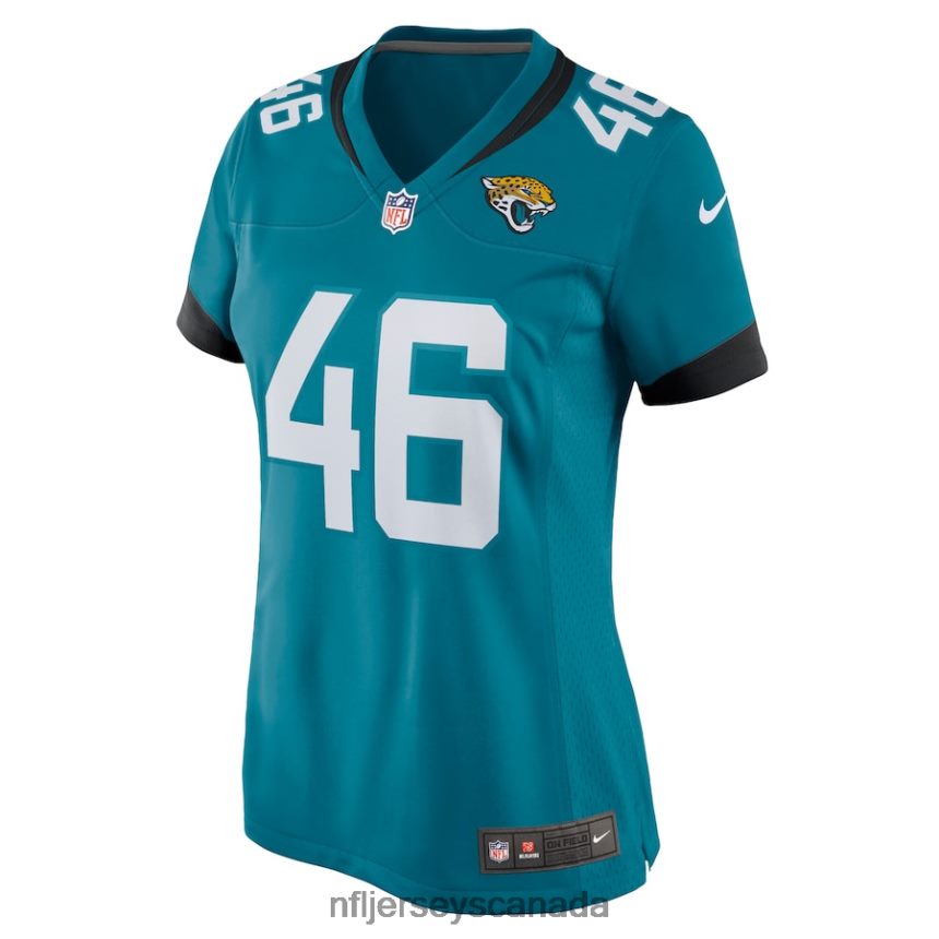 Women Jacksonville Jaguars Ross Matiscik Nike Teal Nike Game Jersey Clothing NFL TBXFR66896