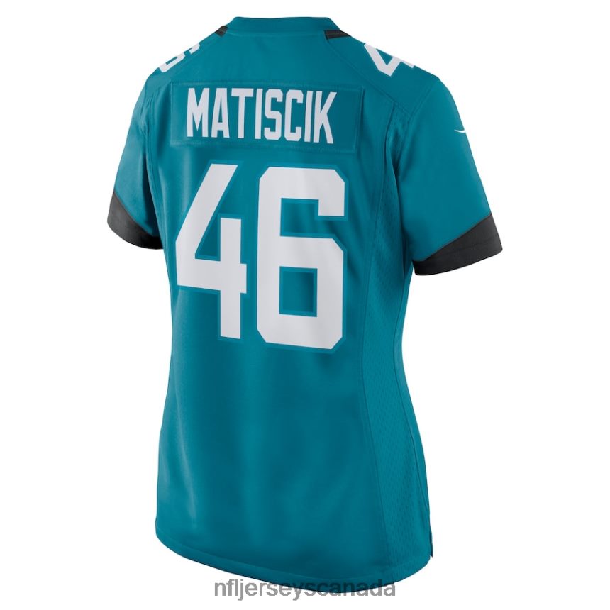 Women Jacksonville Jaguars Ross Matiscik Nike Teal Nike Game Jersey Clothing NFL TBXFR66896