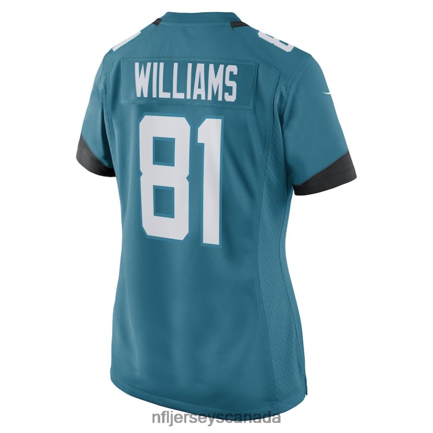 Women Jacksonville Jaguars Seth Williams Nike Teal Game Player Jersey Clothing NFL TBXFR65848