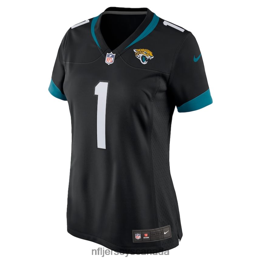 Women Jacksonville Jaguars Travis Etienne Nike Black Game Jersey Clothing NFL TBXFR61790