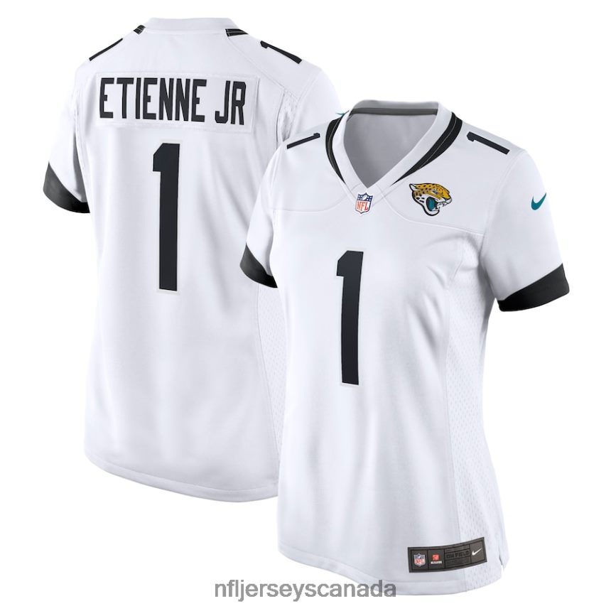 Women Jacksonville Jaguars Travis Jr Etienne Nike White Game Player Jersey Clothing NFL TBXFR63273
