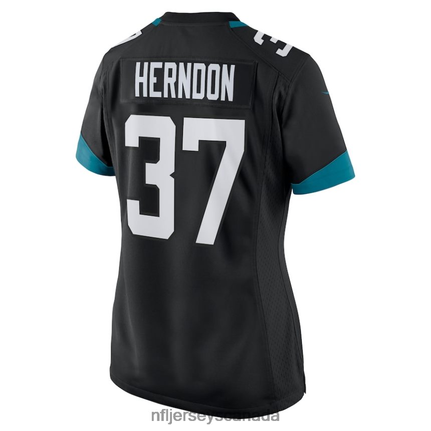 Women Jacksonville Jaguars Tre Herndon Nike Black Game Jersey Clothing NFL TBXFR66136