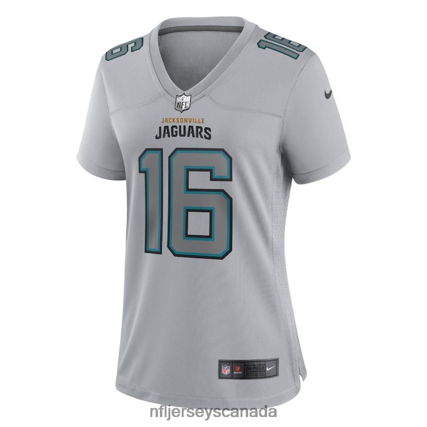 Women Jacksonville Jaguars Trevor Lawrence Nike Gray Atmosphere Fashion Game Jersey Clothing NFL TBXFR62614