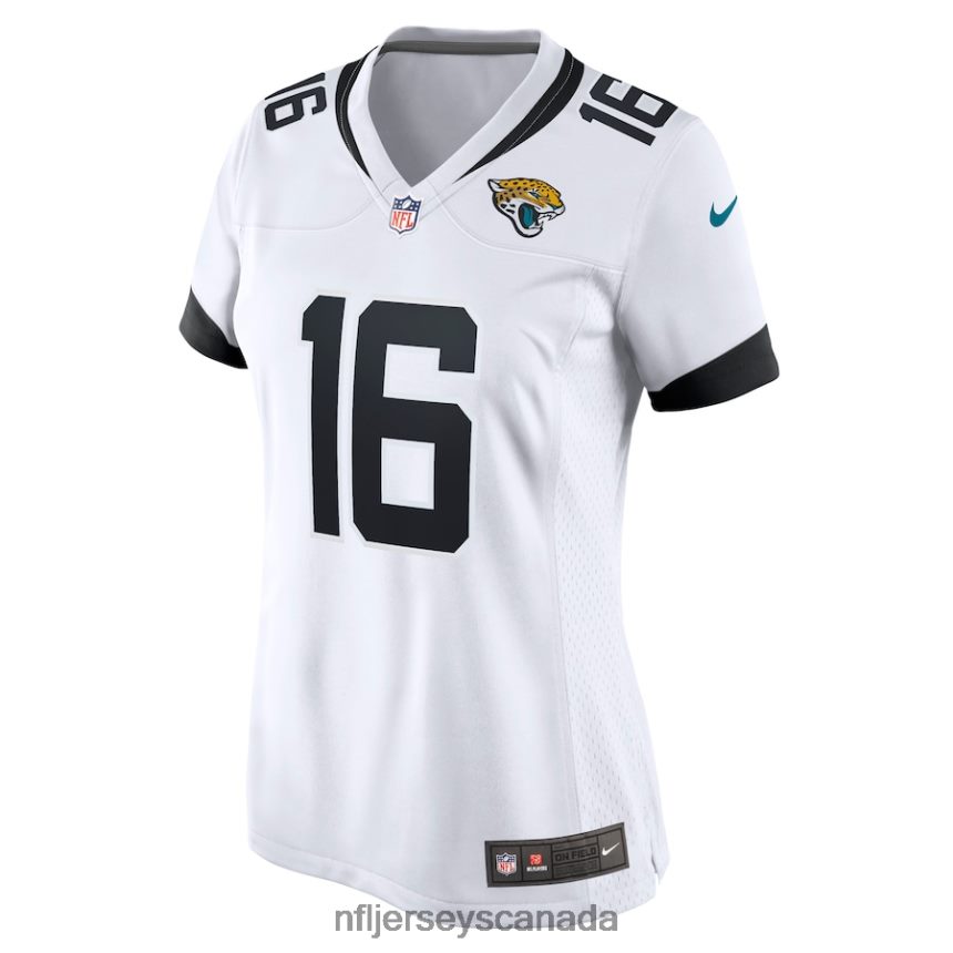 Women Jacksonville Jaguars Trevor Lawrence Nike White 2021 Draft First Round Pick Game Jersey Clothing NFL TBXFR61173