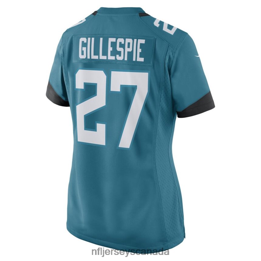 Women Jacksonville Jaguars Tyree Gillespie Nike Teal Game Player Jersey Clothing NFL TBXFR65288