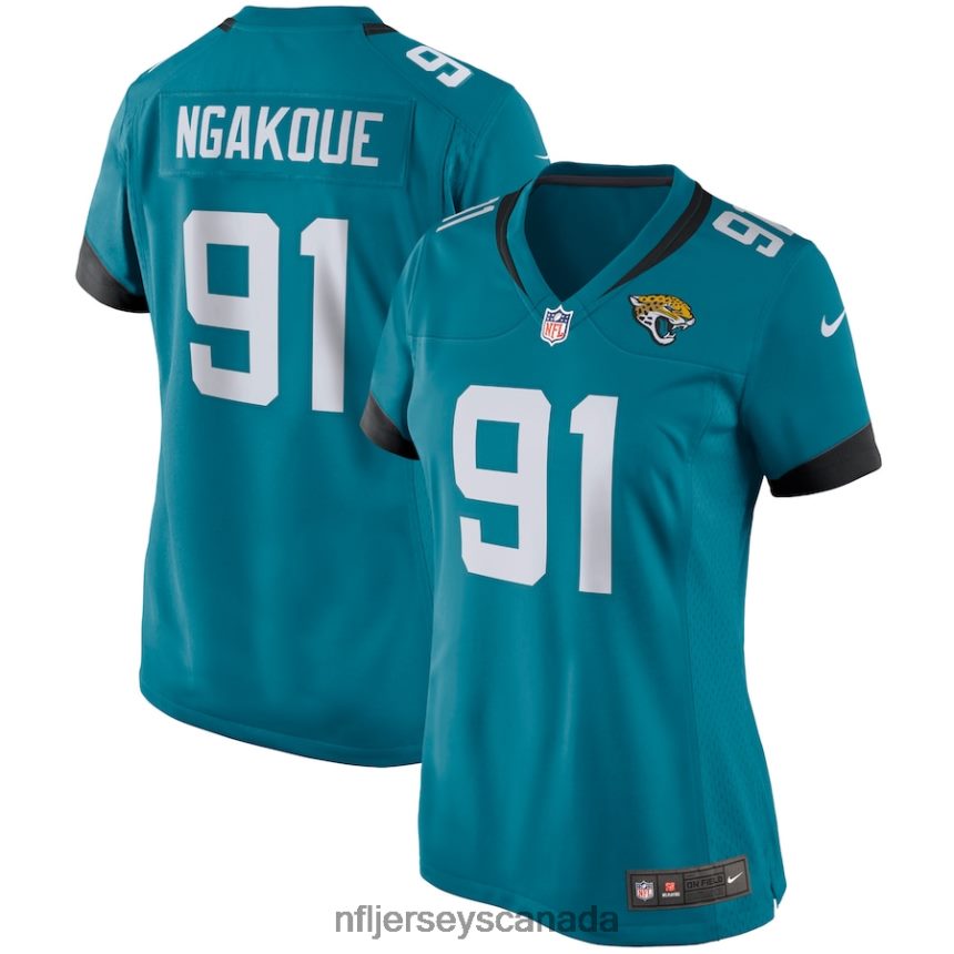 Women Jacksonville Jaguars Yannick Ngakoue Nike Teal Game Jersey Clothing NFL TBXFR63676