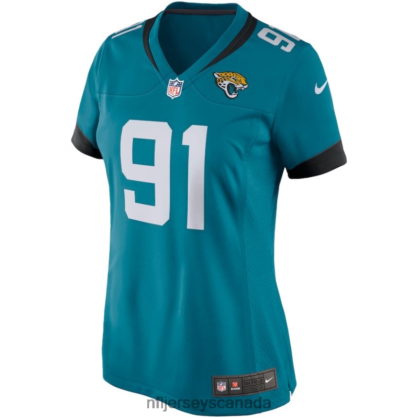 Women Jacksonville Jaguars Yannick Ngakoue Nike Teal Game Jersey Clothing NFL TBXFR63676