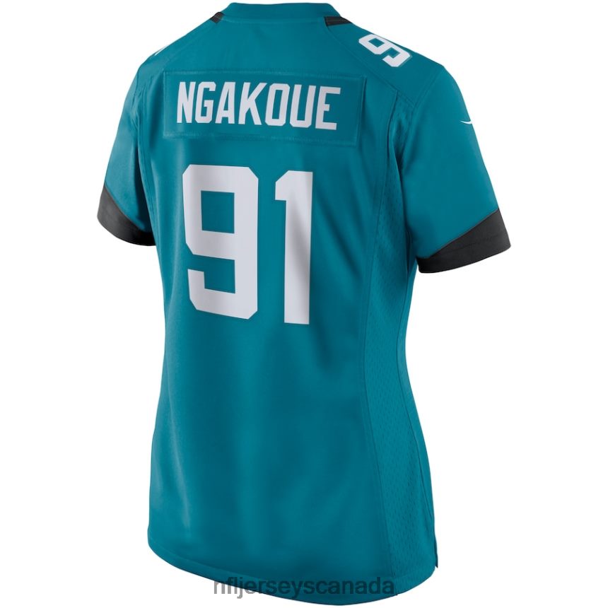 Women Jacksonville Jaguars Yannick Ngakoue Nike Teal Game Jersey Clothing NFL TBXFR63676