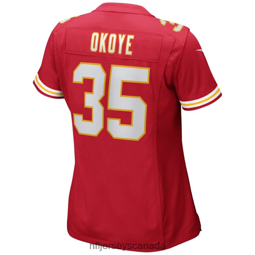 Women Kansas City Chiefs Christian Okoye Nike Red Game Retired Player Jersey Clothing NFL TBXFR62703