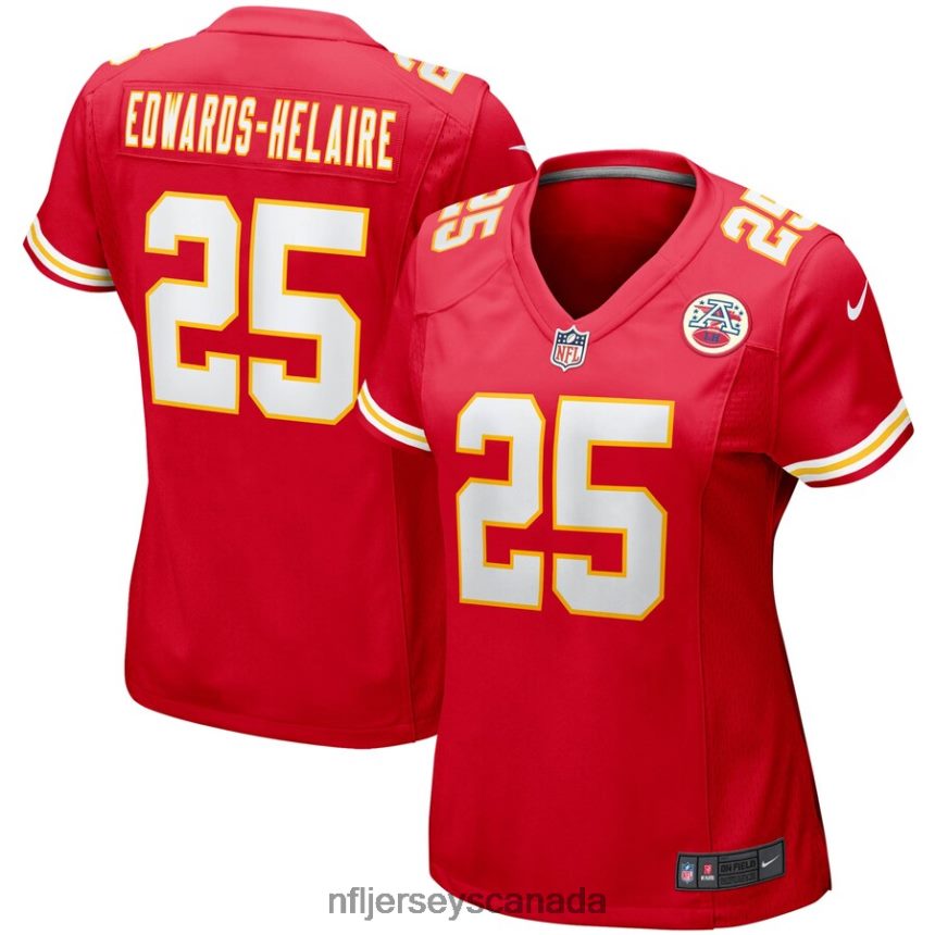 Women Kansas City Chiefs Clyde Edwards-Helaire Nike Red Player Game Team Jersey Clothing NFL TBXFR63613