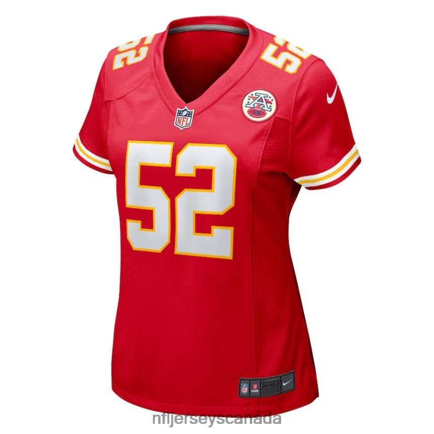 Women Kansas City Chiefs Creed Humphrey Nike Red Game Jersey Clothing NFL TBXFR61789