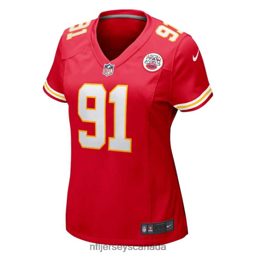 Women Kansas City Chiefs Derrick Nnadi Nike Red Game Jersey Clothing NFL TBXFR64258