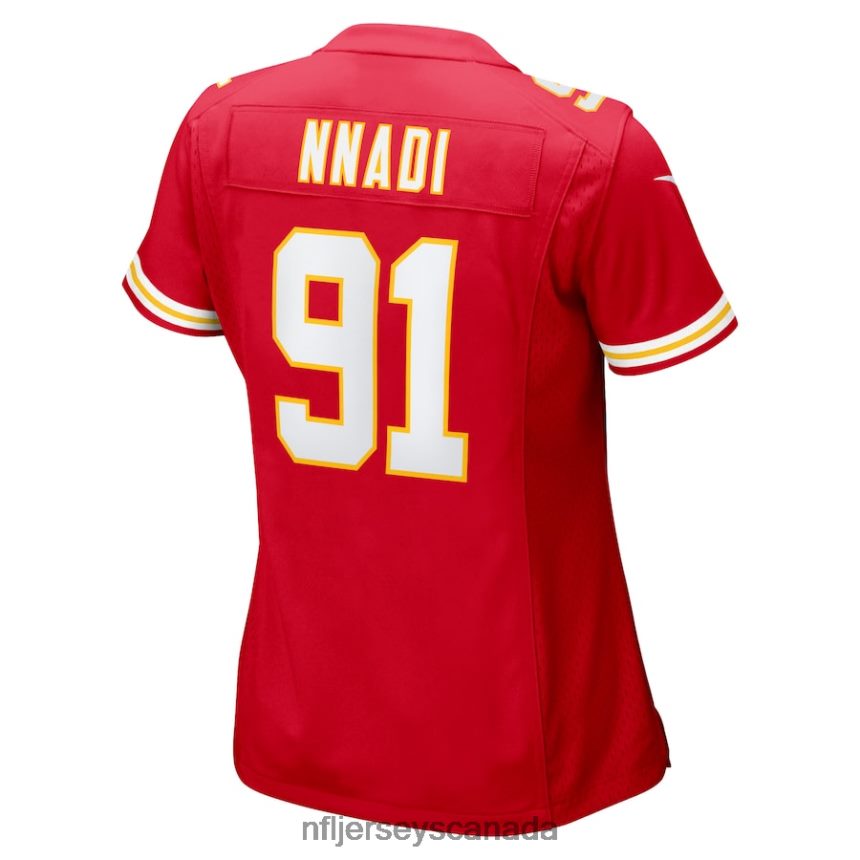 Women Kansas City Chiefs Derrick Nnadi Nike Red Game Jersey Clothing NFL TBXFR64258