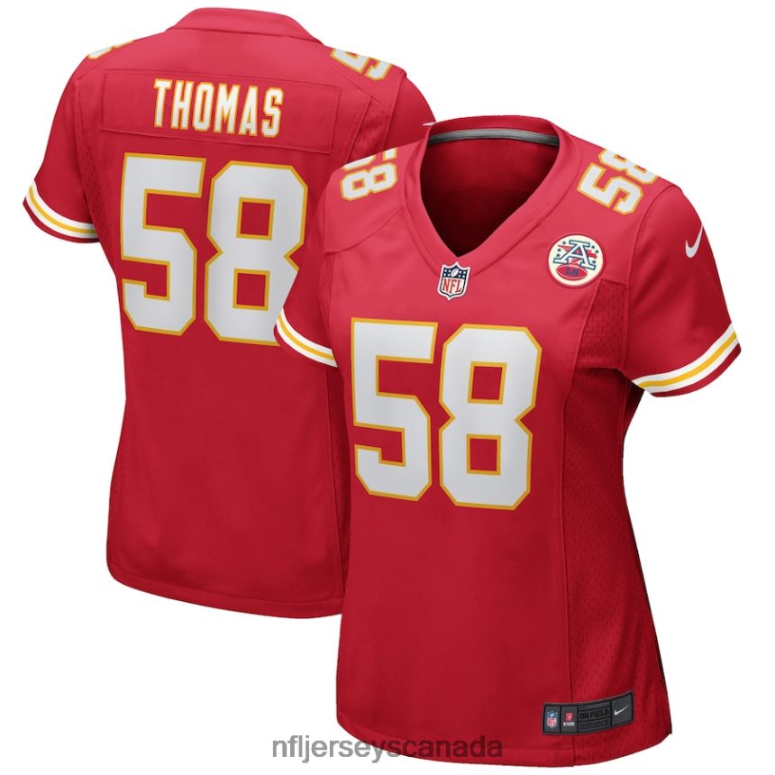 Women Kansas City Chiefs Derrick Thomas Nike Red Game Retired Player Jersey Clothing NFL TBXFR61411