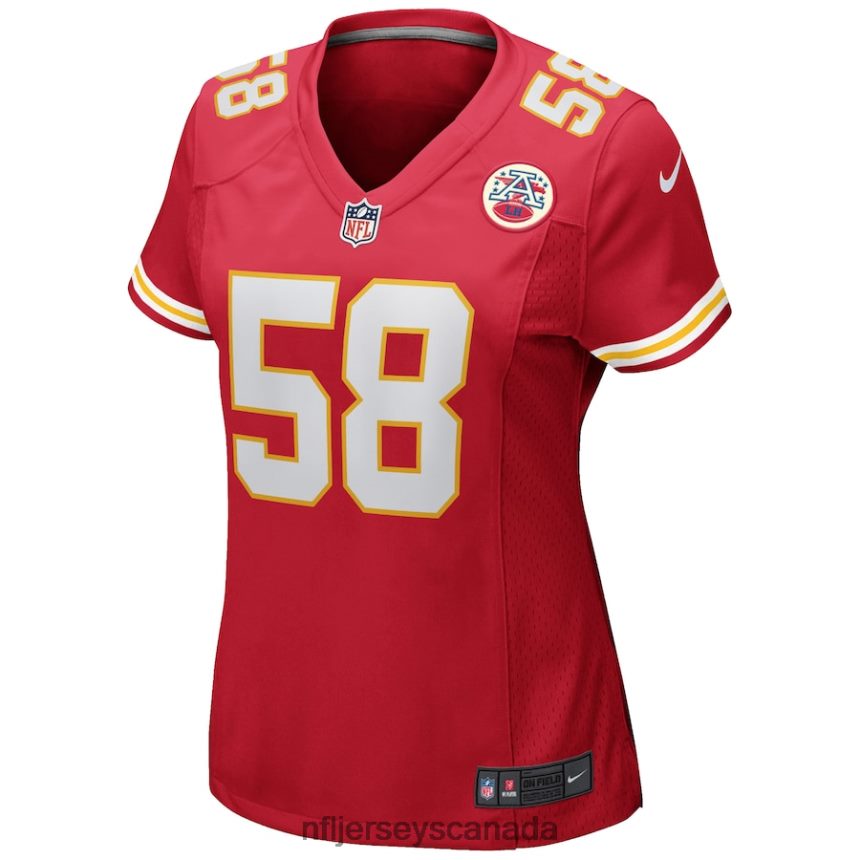 Women Kansas City Chiefs Derrick Thomas Nike Red Game Retired Player Jersey Clothing NFL TBXFR61411