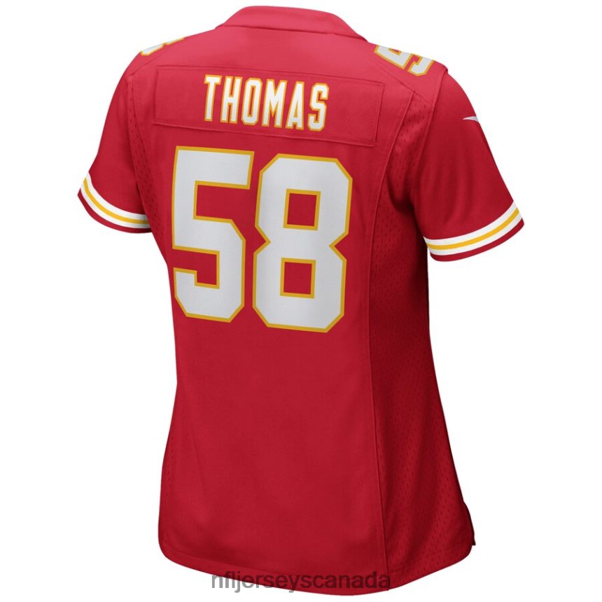 Women Kansas City Chiefs Derrick Thomas Nike Red Game Retired Player Jersey Clothing NFL TBXFR61411