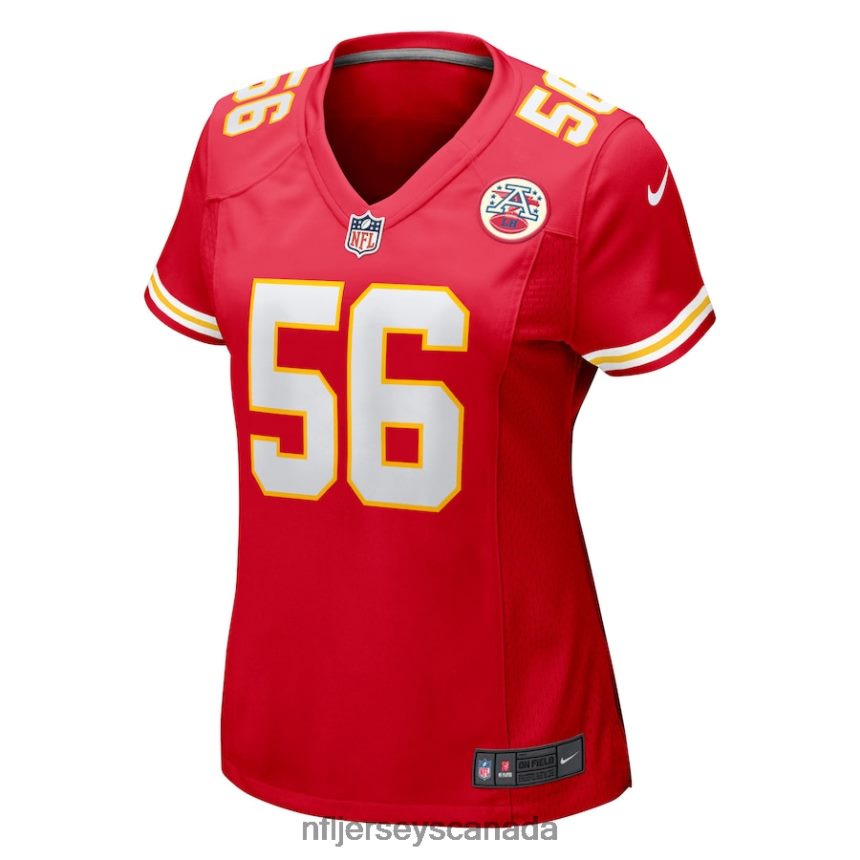 Women Kansas City Chiefs George Karlaftis Nike Red Game Player Jersey Clothing NFL TBXFR62134