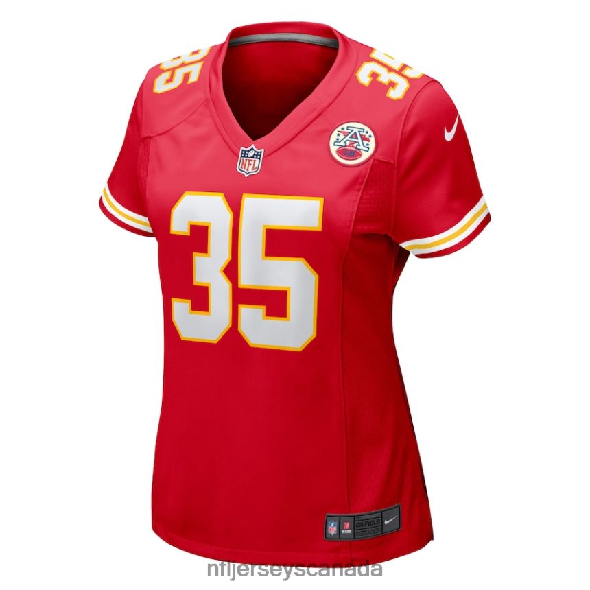 Women Kansas City Chiefs Jaylen Watson Nike Red Game Player Jersey Clothing NFL TBXFR63340