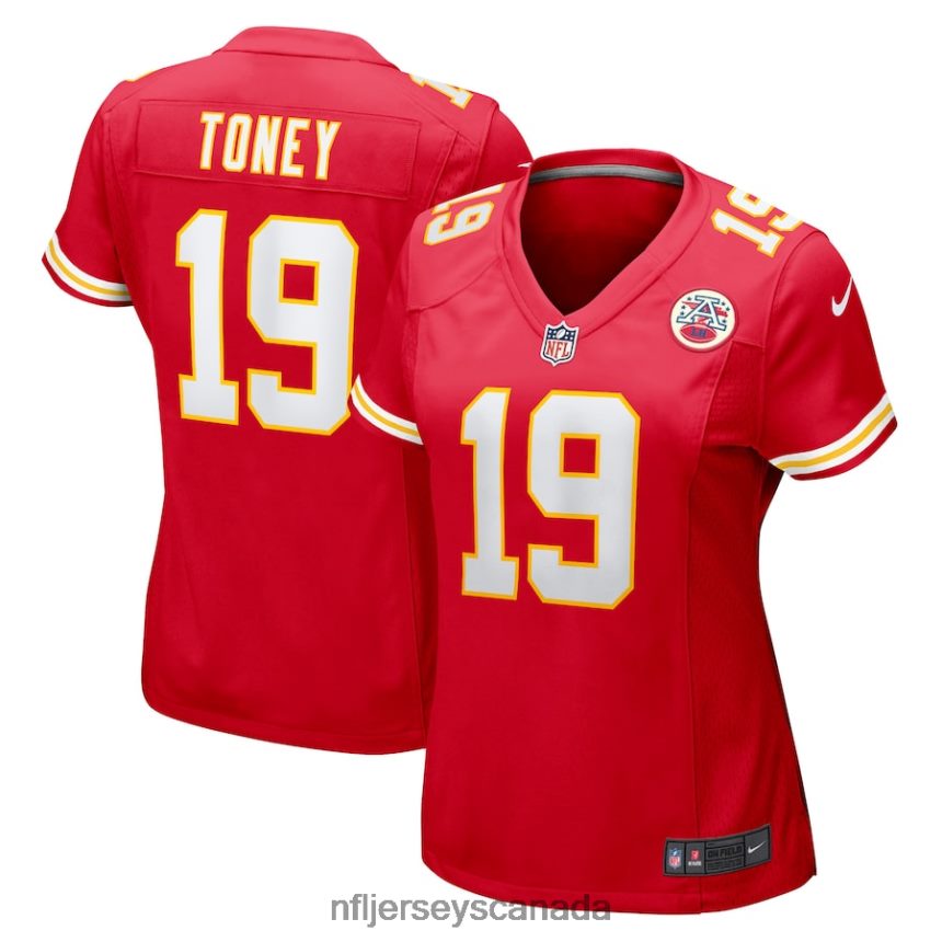 Women Kansas City Chiefs Kadarius Toney Nike Red Game Player Jersey Clothing NFL TBXFR61296