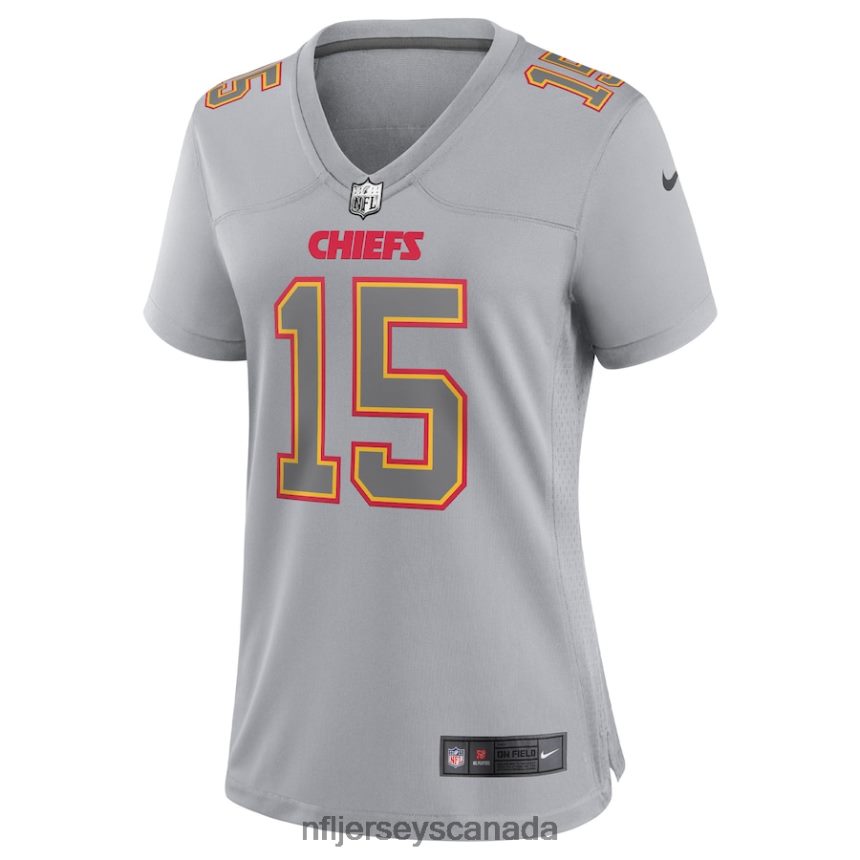 Women Kansas City Chiefs Patrick Mahomes Nike Gray Atmosphere Fashion Game Jersey Clothing NFL TBXFR61169