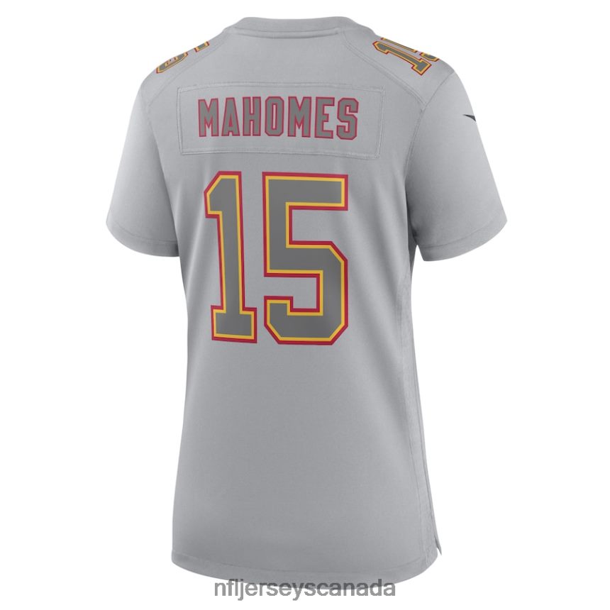 Women Kansas City Chiefs Patrick Mahomes Nike Gray Super Bowl LVII Patch Atmosphere Fashion Game Jersey Clothing NFL TBXFR6162