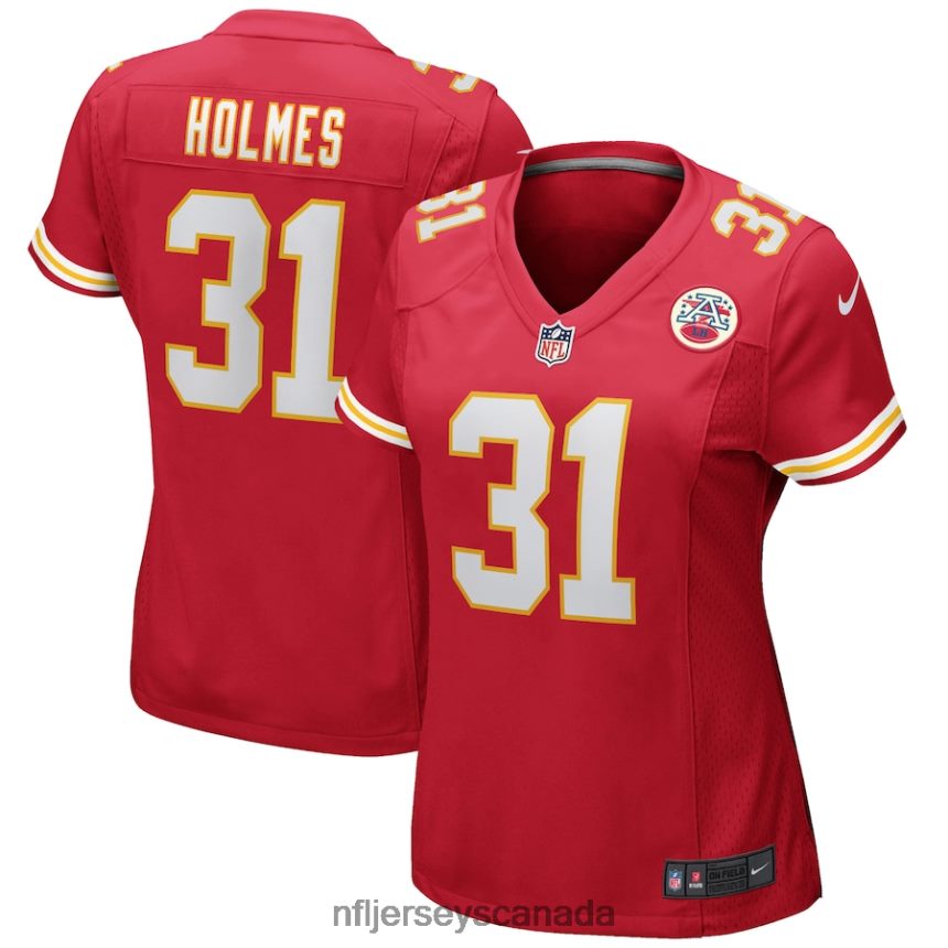 Women Kansas City Chiefs Priest Holmes Nike Red Game Retired Player Jersey Clothing NFL TBXFR63698