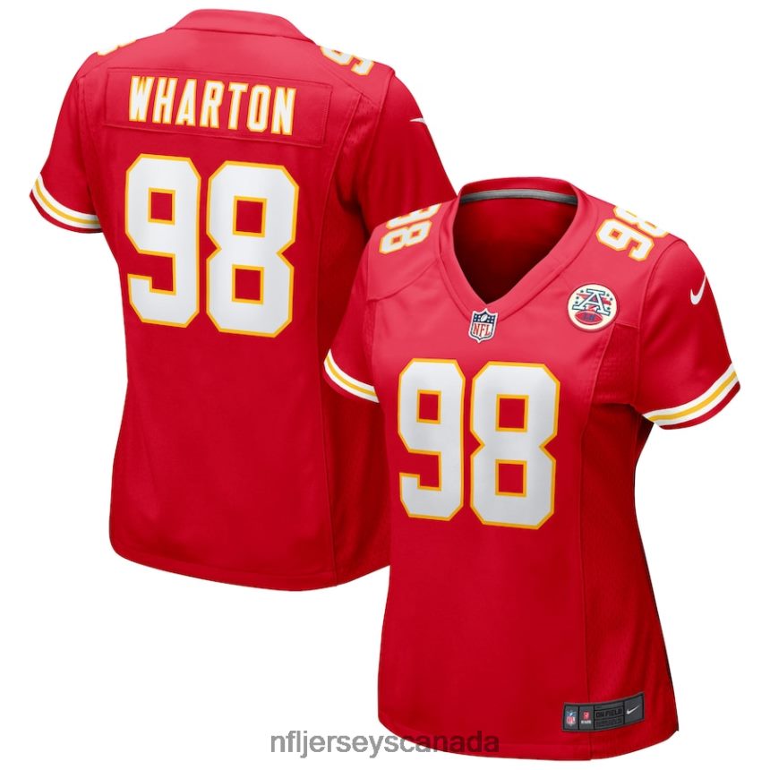 Women Kansas City Chiefs Tershawn Wharton Nike Red Game Jersey Clothing NFL TBXFR65828