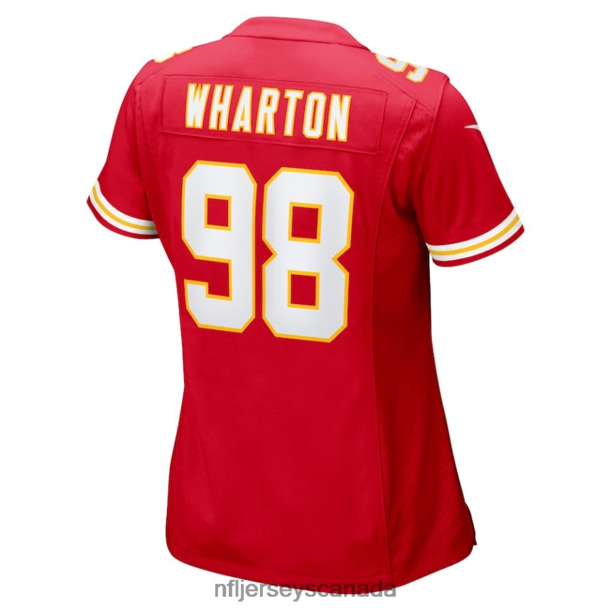 Women Kansas City Chiefs Tershawn Wharton Nike Red Game Jersey Clothing NFL TBXFR65828