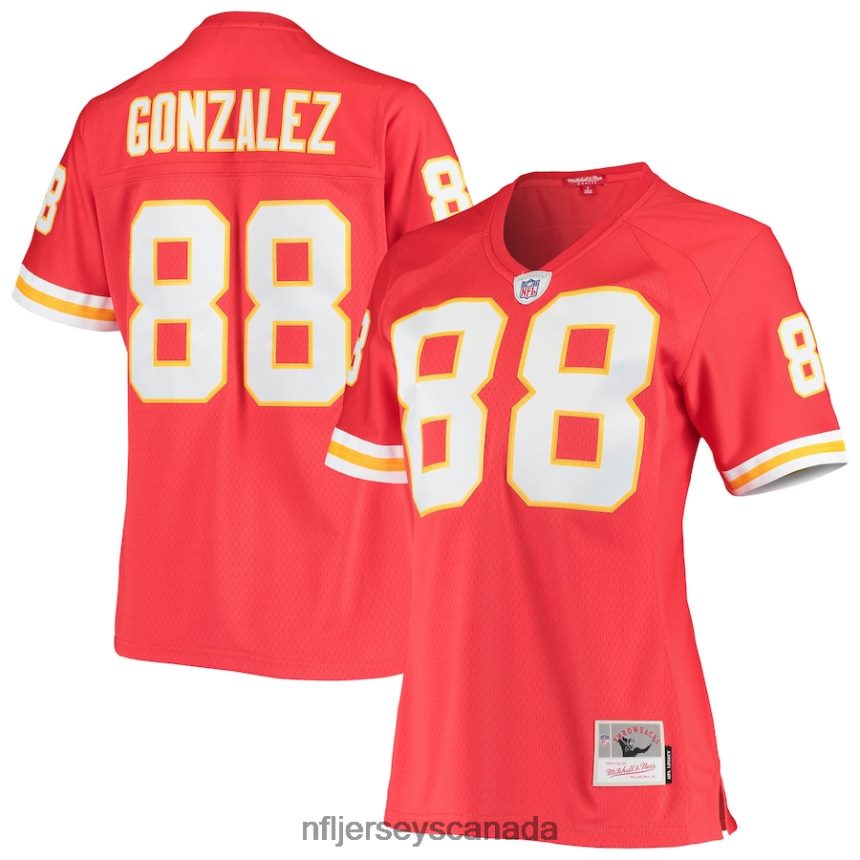 Women Kansas City Chiefs Tony Gonzalez Mitchell  Ness Red Legacy Replica Team Jersey Clothing NFL TBXFR62267