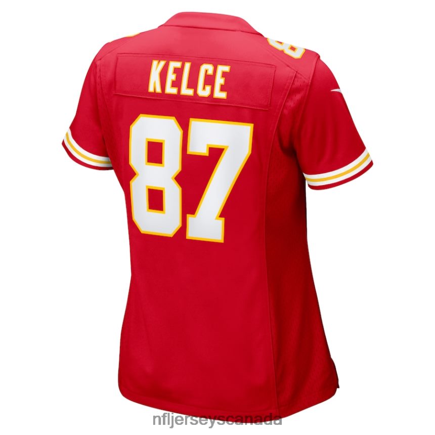 Women Kansas City Chiefs Travis Kelce Nike Red Super Bowl LVII Patch Game Jersey Clothing NFL TBXFR625