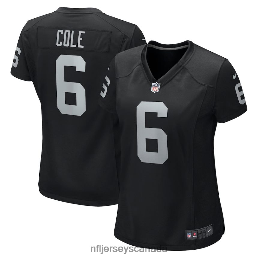 Women Las Vegas Raiders AJ Cole Nike Black Game Jersey Clothing NFL TBXFR64856