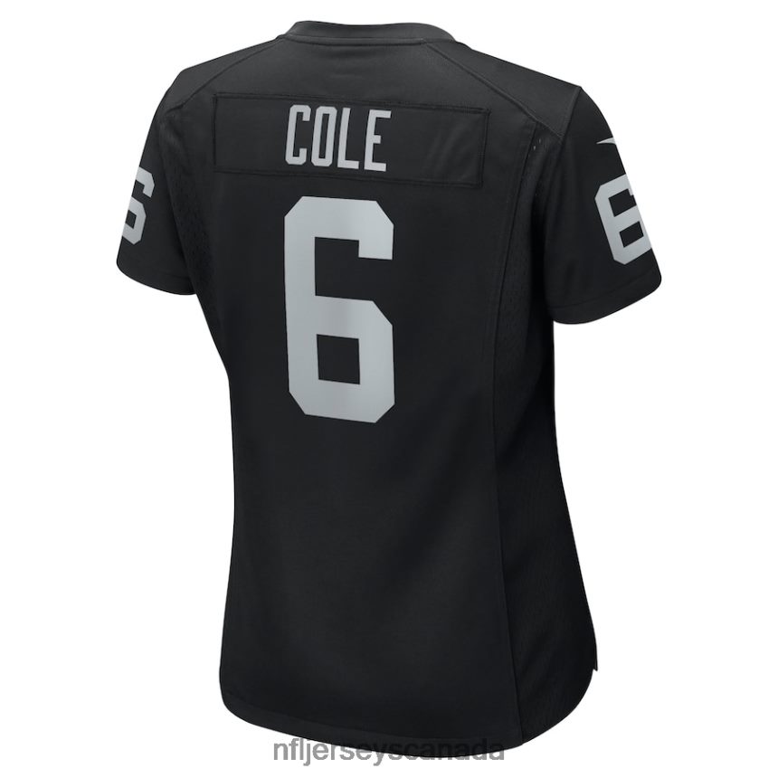 Women Las Vegas Raiders AJ Cole Nike Black Game Jersey Clothing NFL TBXFR64856
