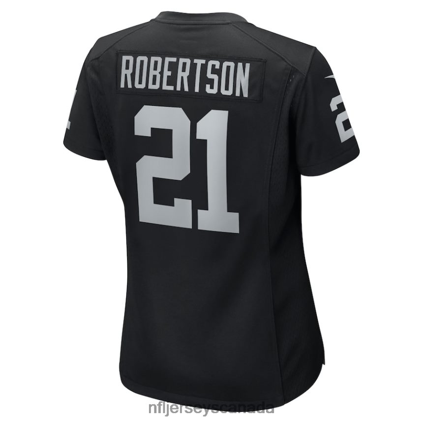 Women Las Vegas Raiders Amik Robertson Nike Black Team Game Jersey Clothing NFL TBXFR63295