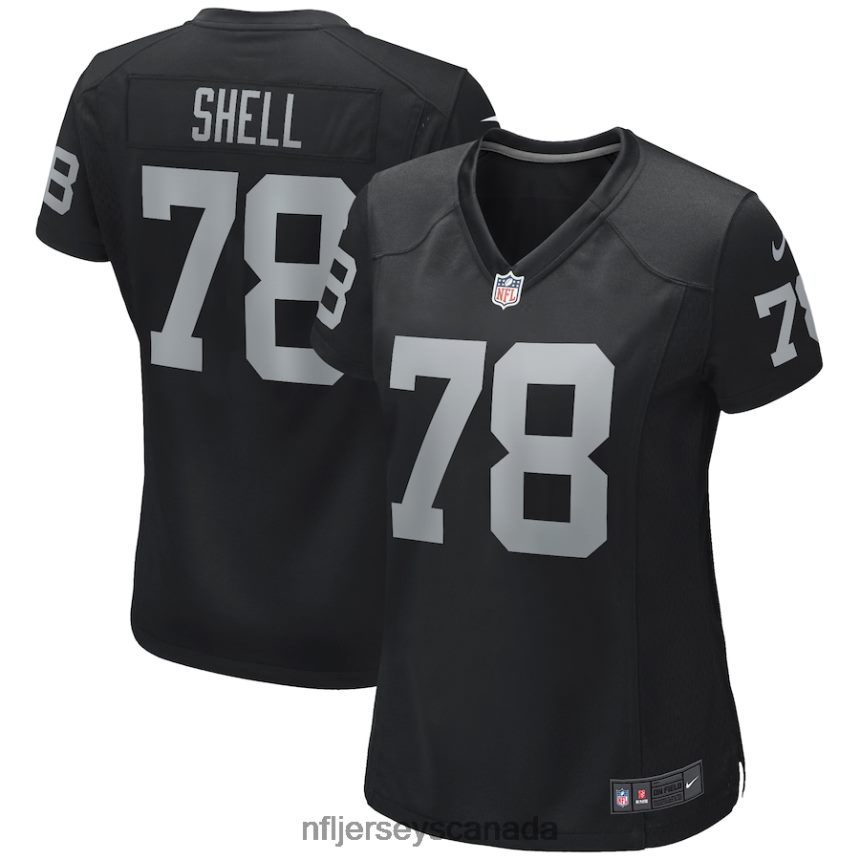 Women Las Vegas Raiders Art Shell Nike Black Game Retired Player Jersey Clothing NFL TBXFR64701