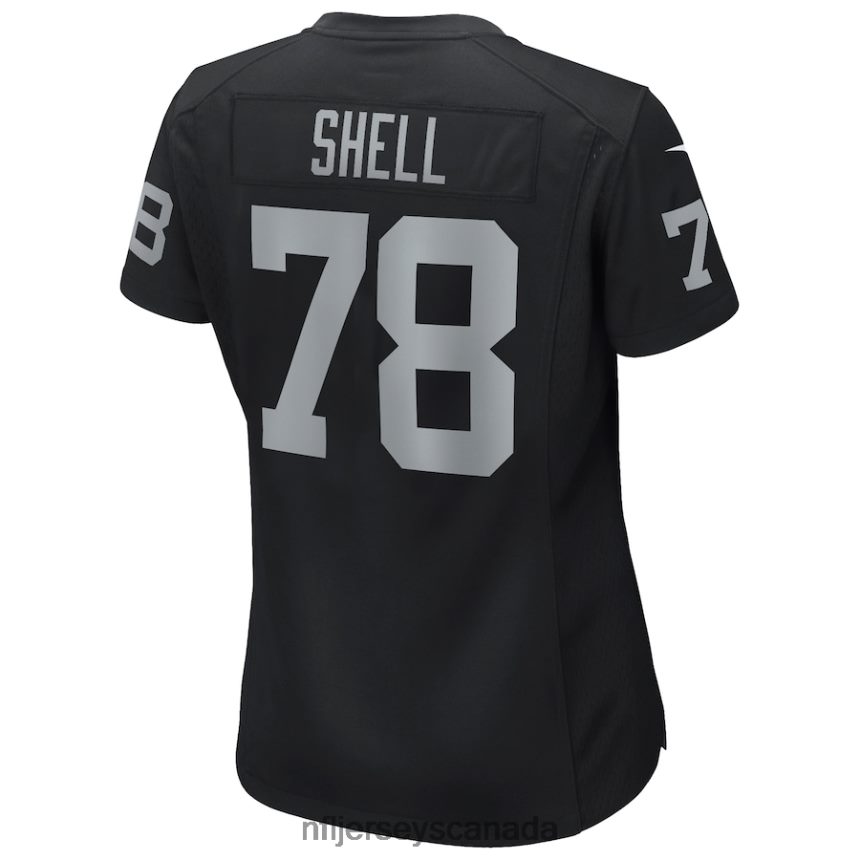 Women Las Vegas Raiders Art Shell Nike Black Game Retired Player Jersey Clothing NFL TBXFR64701